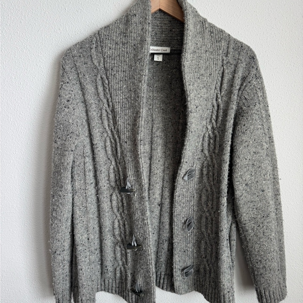 Coldwater Creek Wool Cardigan - Gray